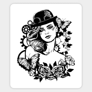 Beautiful Steampunk Girl Magnet